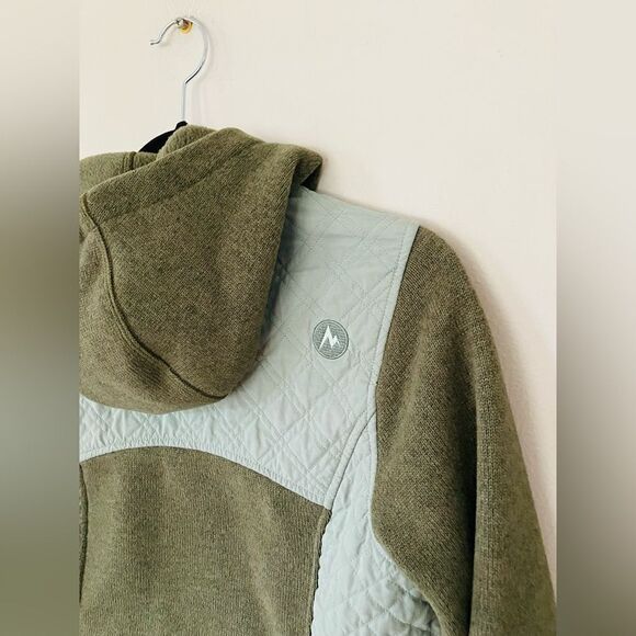 Marmot: Women's CODA Hoody - Beetle Green/Sea Fog - Picture 7 of 7